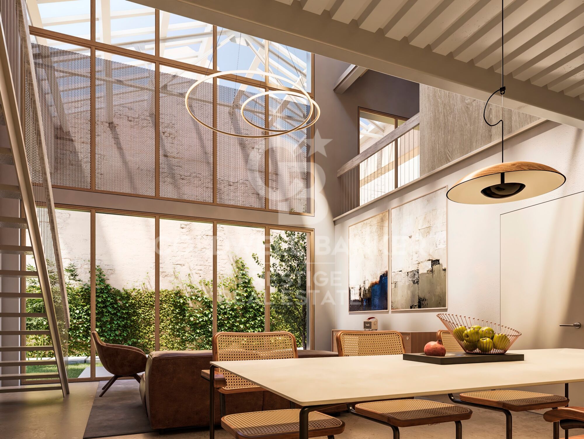 New development of 4 refurbished emblematic buildings with unique lofts for sale in Poblenou, Barcelona.