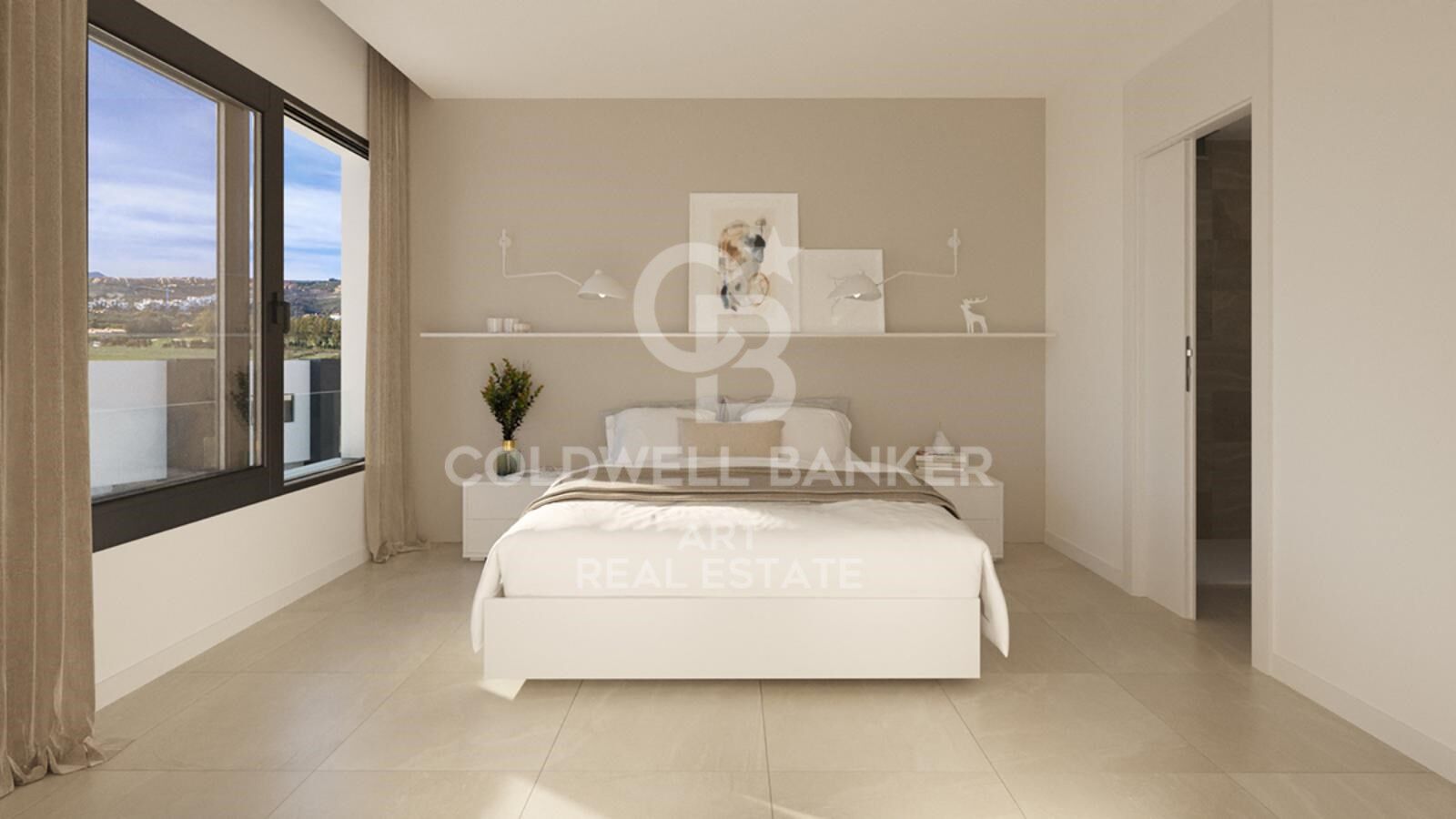 Semi-detached villas with panoramic views in Estepona