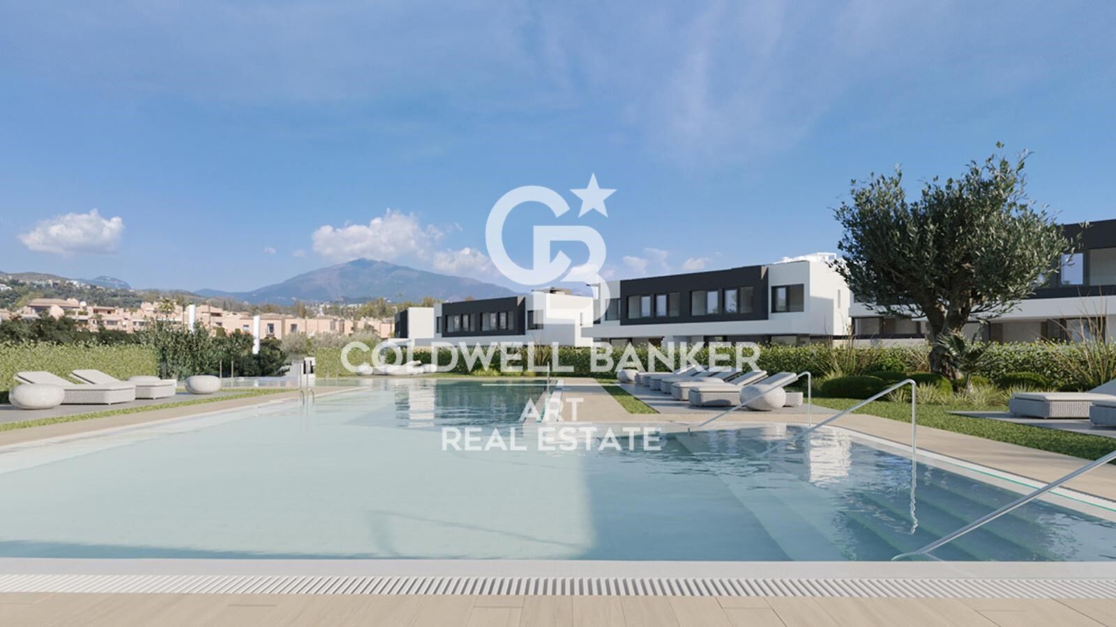 Villas jumelées avec vue panoramique à Estepona