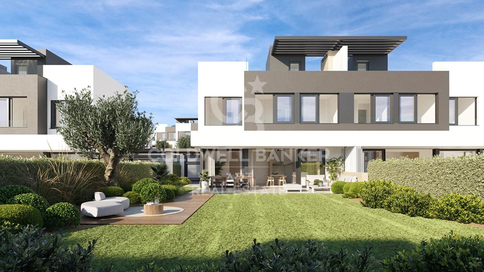 Villas jumelées avec vue panoramique à Estepona