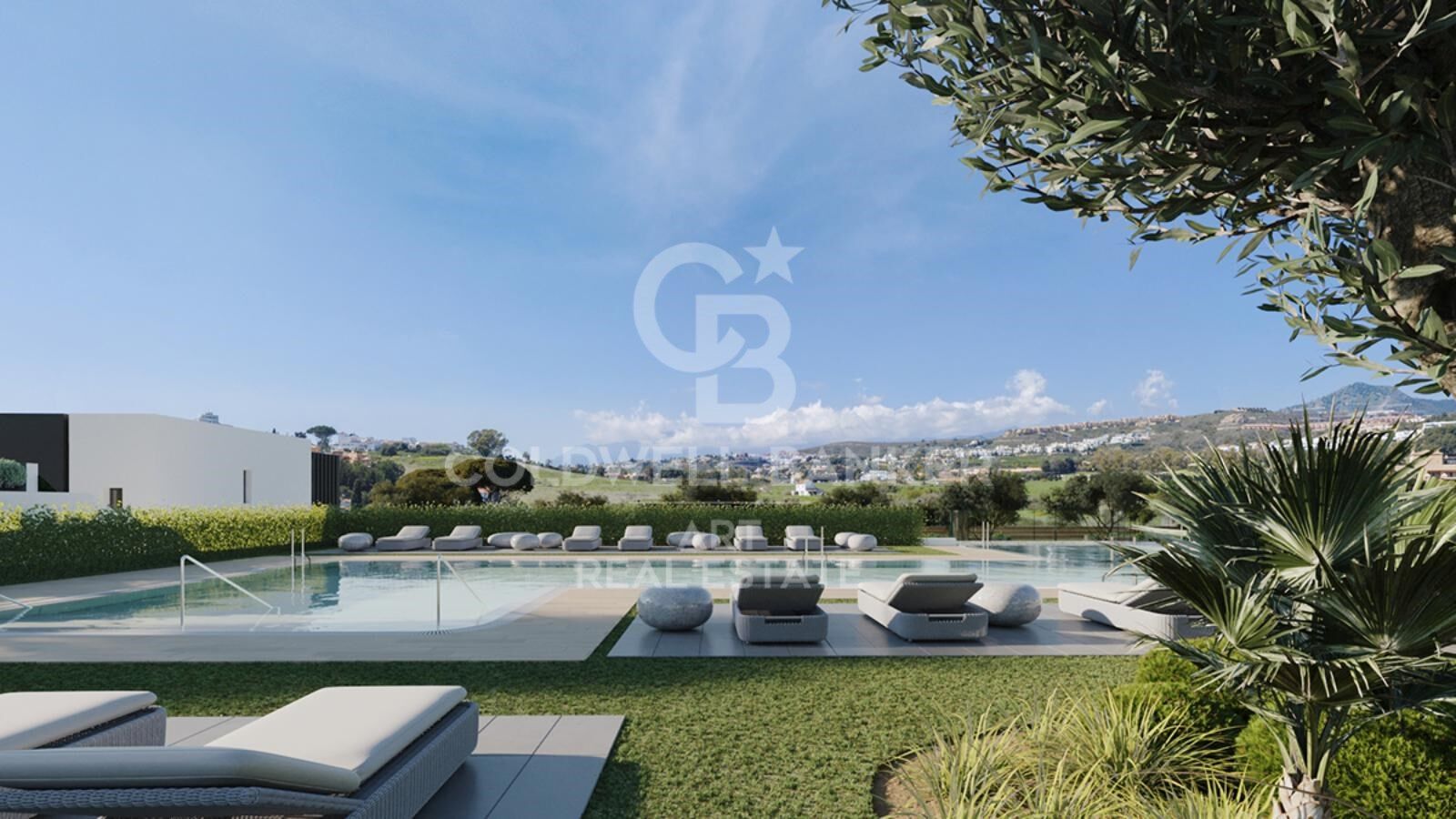 Semi-detached villas with panoramic views in Estepona