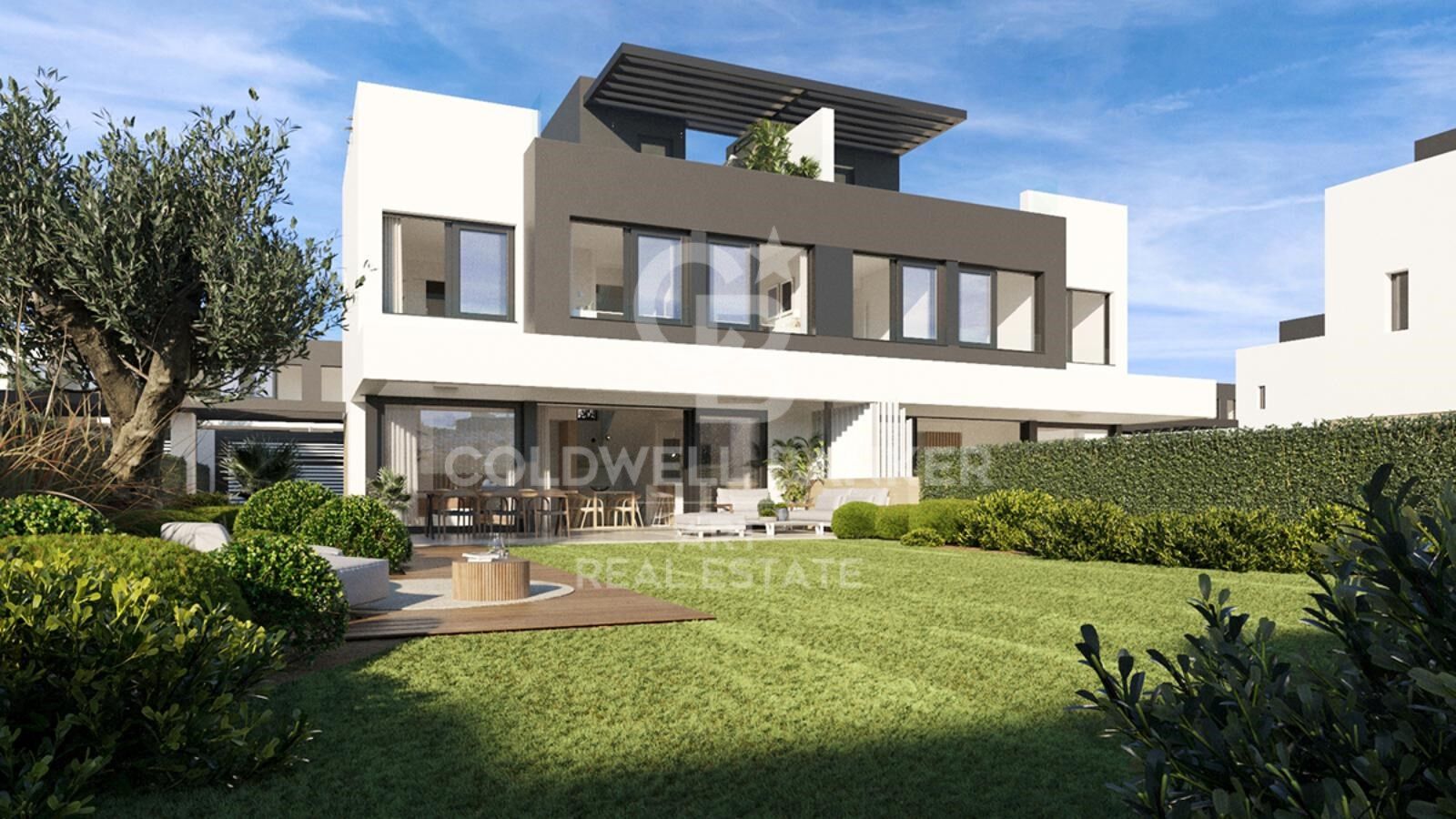 Villas pareadas con vistas panorámicas en Estepona