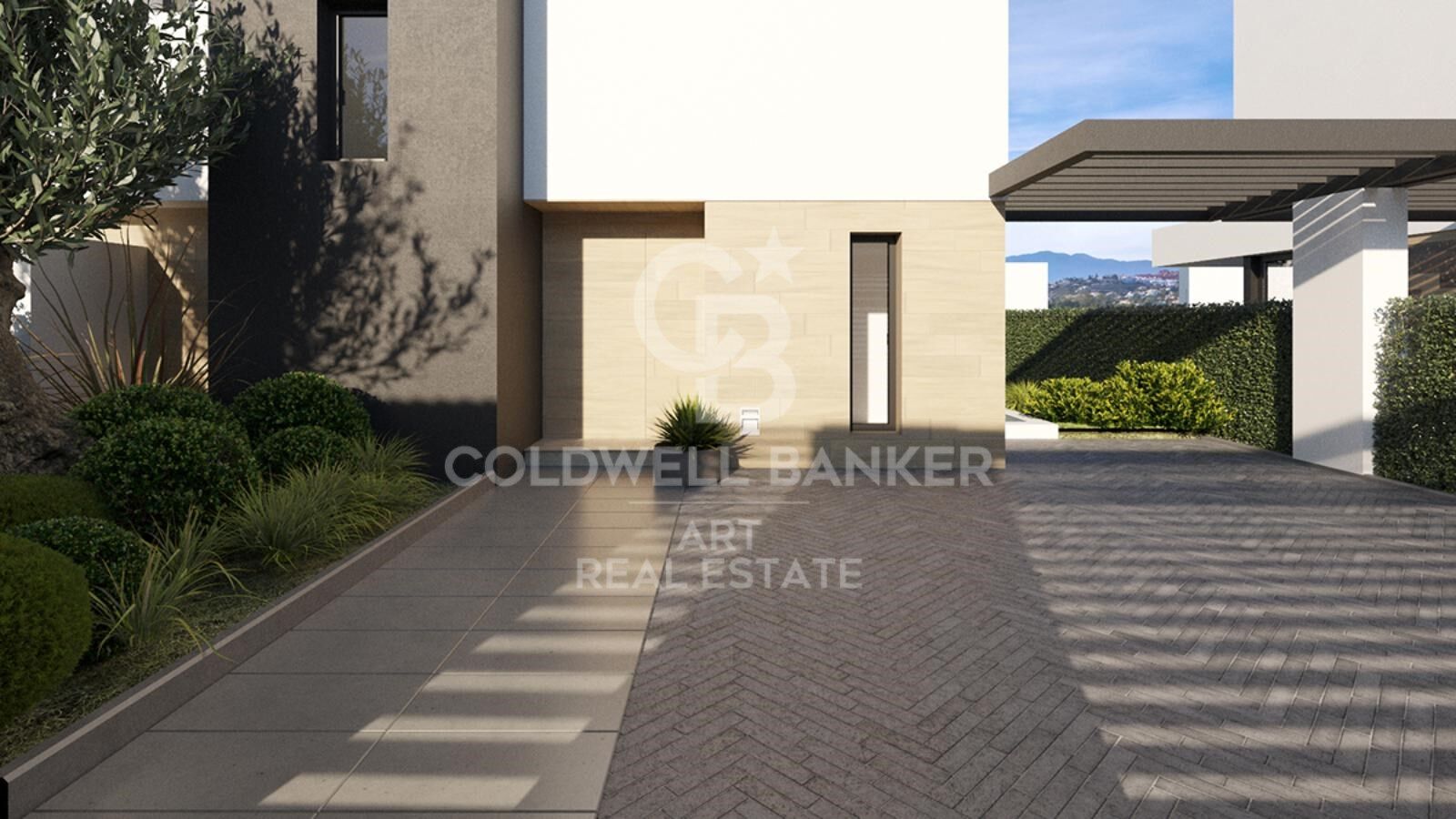 Semi-detached villas with panoramic views in Estepona