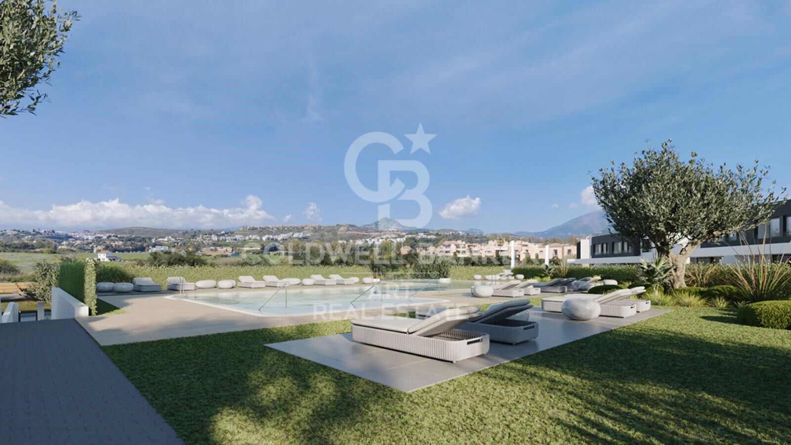 Semi-detached villas with panoramic views in Estepona