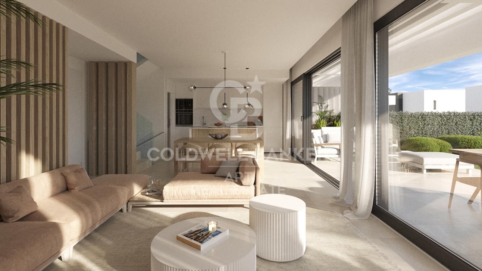 Semi-detached villas with panoramic views in Estepona