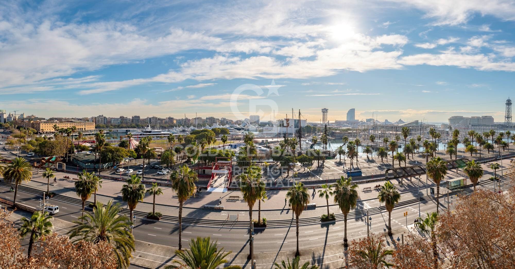 Luxuswohnung zur Miete vor dem Hafen von Barcelona.