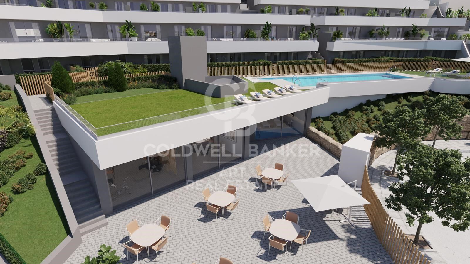 New build apartments with large terraces in Manilva