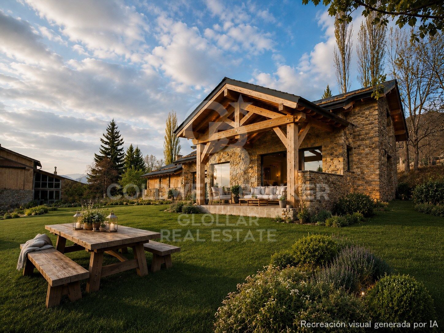 Casa independiente con jardín y vistas