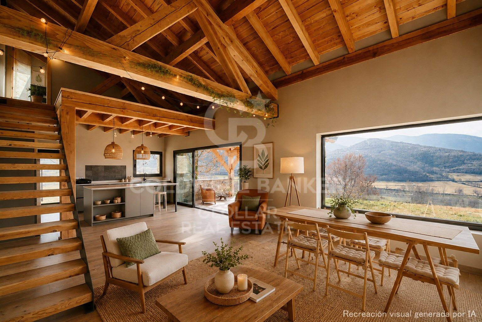 Casa independiente con jardín y vistas
