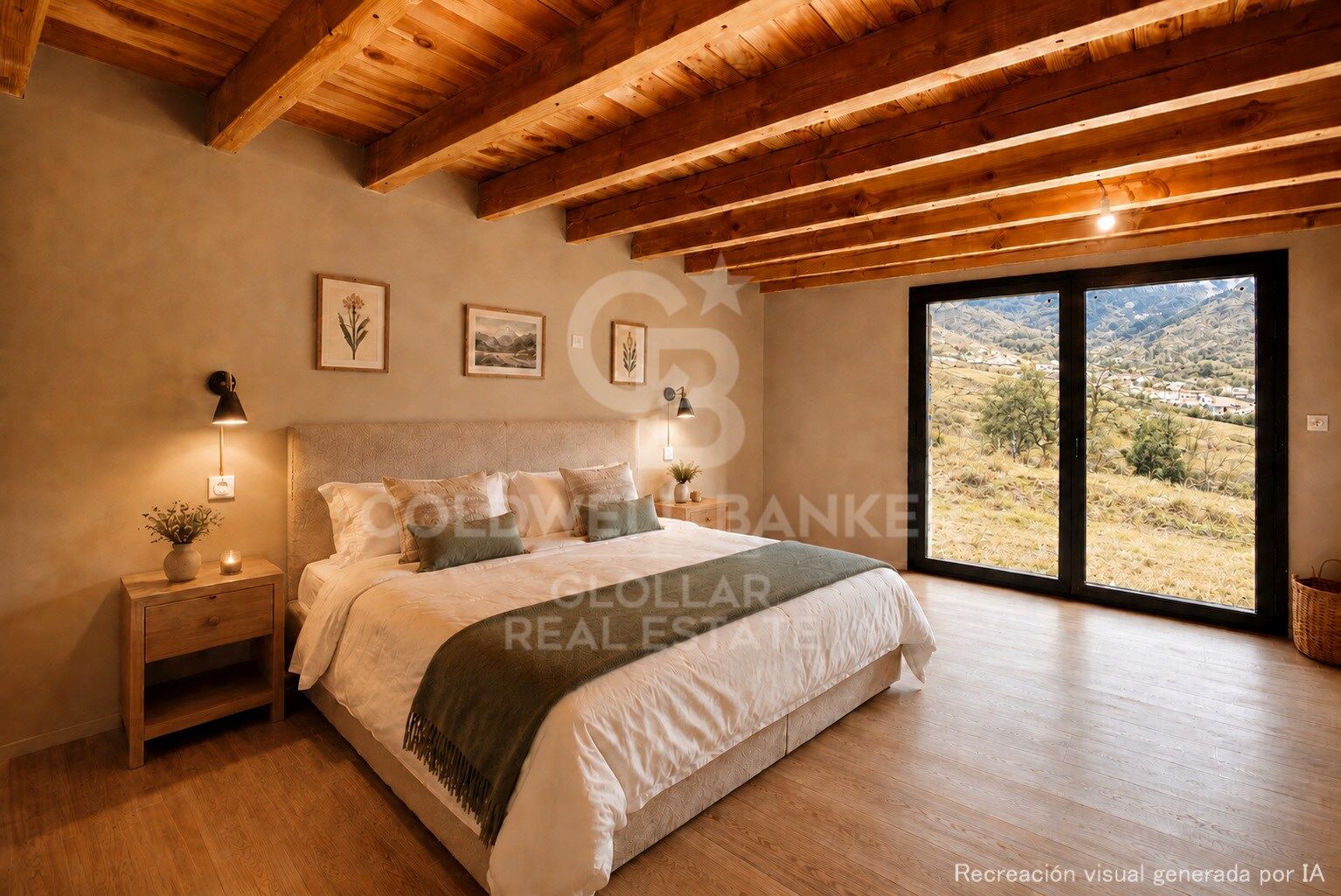 Casa independiente con jardín y vistas