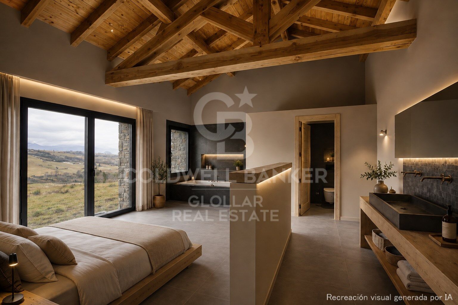 Casa independiente con jardín y vistas