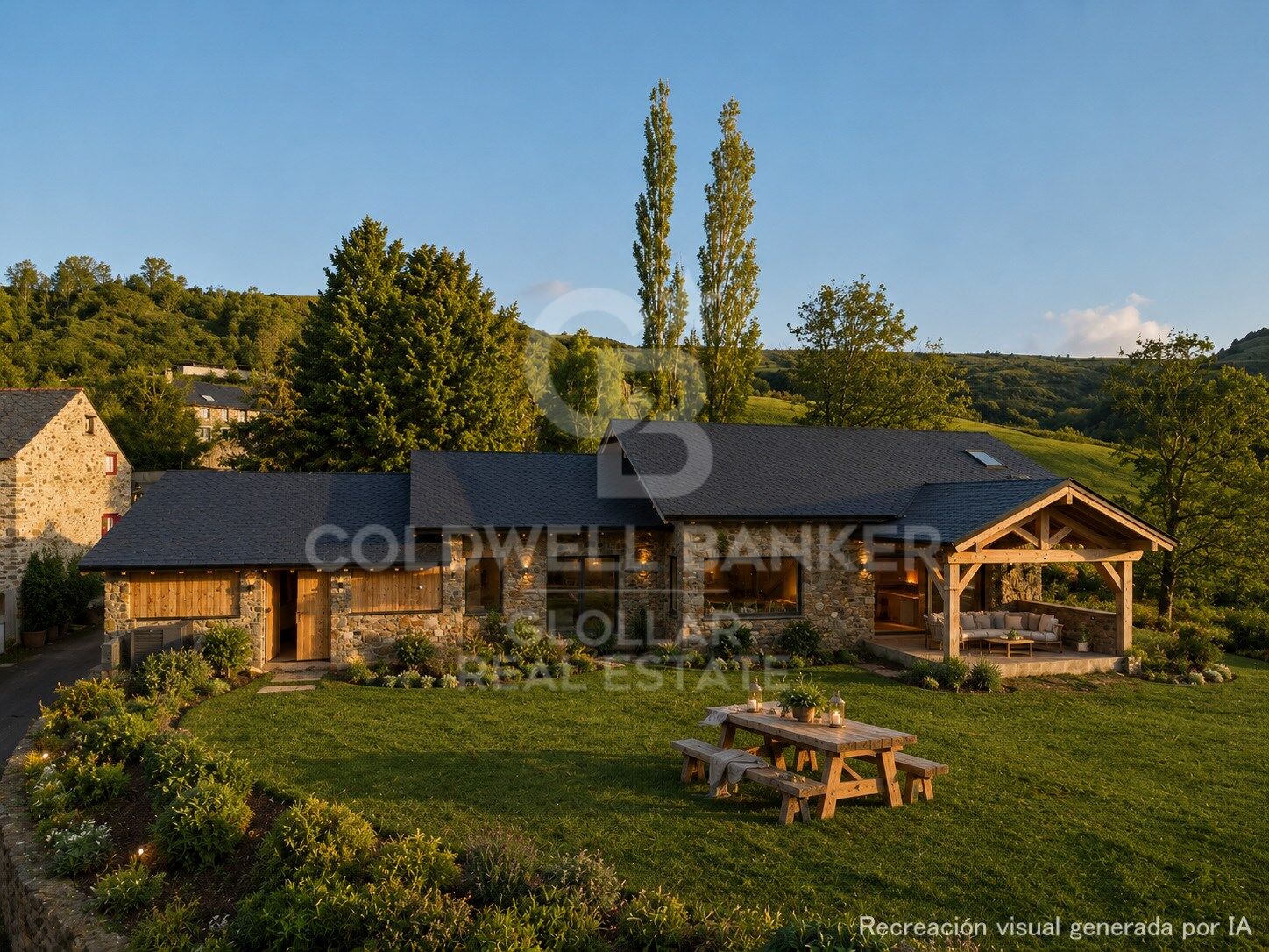 Casa independiente con jardín y vistas