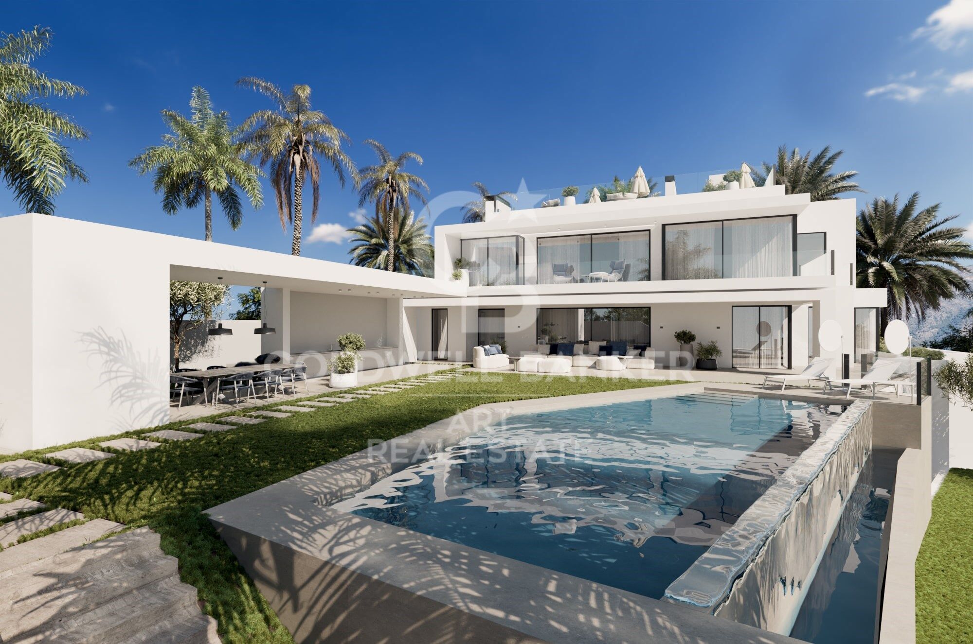 New construction villa in the prestigious location of Cascada de Camoján, Marbella.