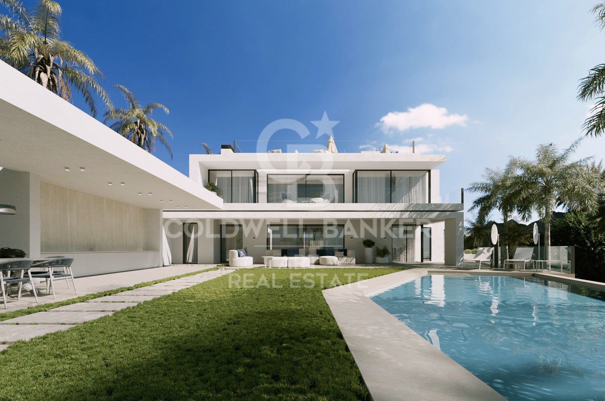 New construction villa in the prestigious location of Cascada de Camoján, Marbella.
