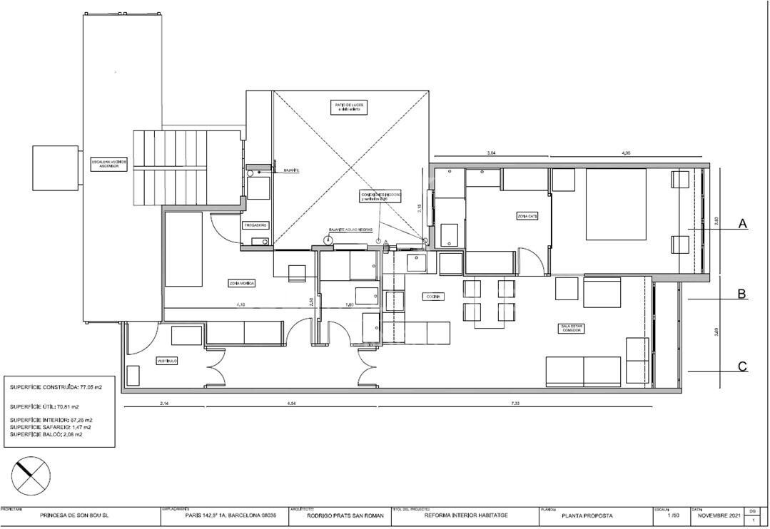 Piso alto y tranquilo en calle París