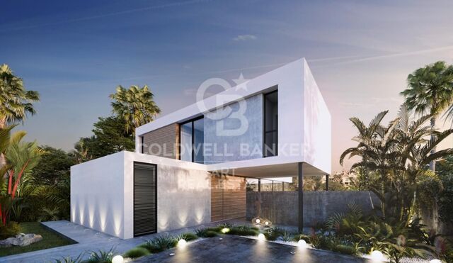 Frontline golf villas in El Campanario, Estepona