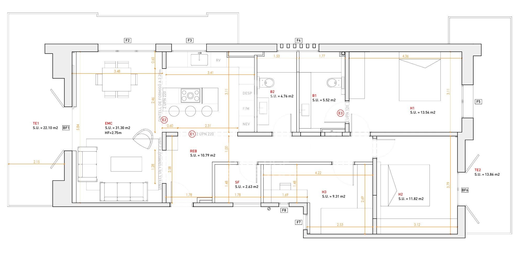 Renovierte Wohnung mit Terrasse in. 'Passeig de Sant Joan, La Dreta de l'Eixample'