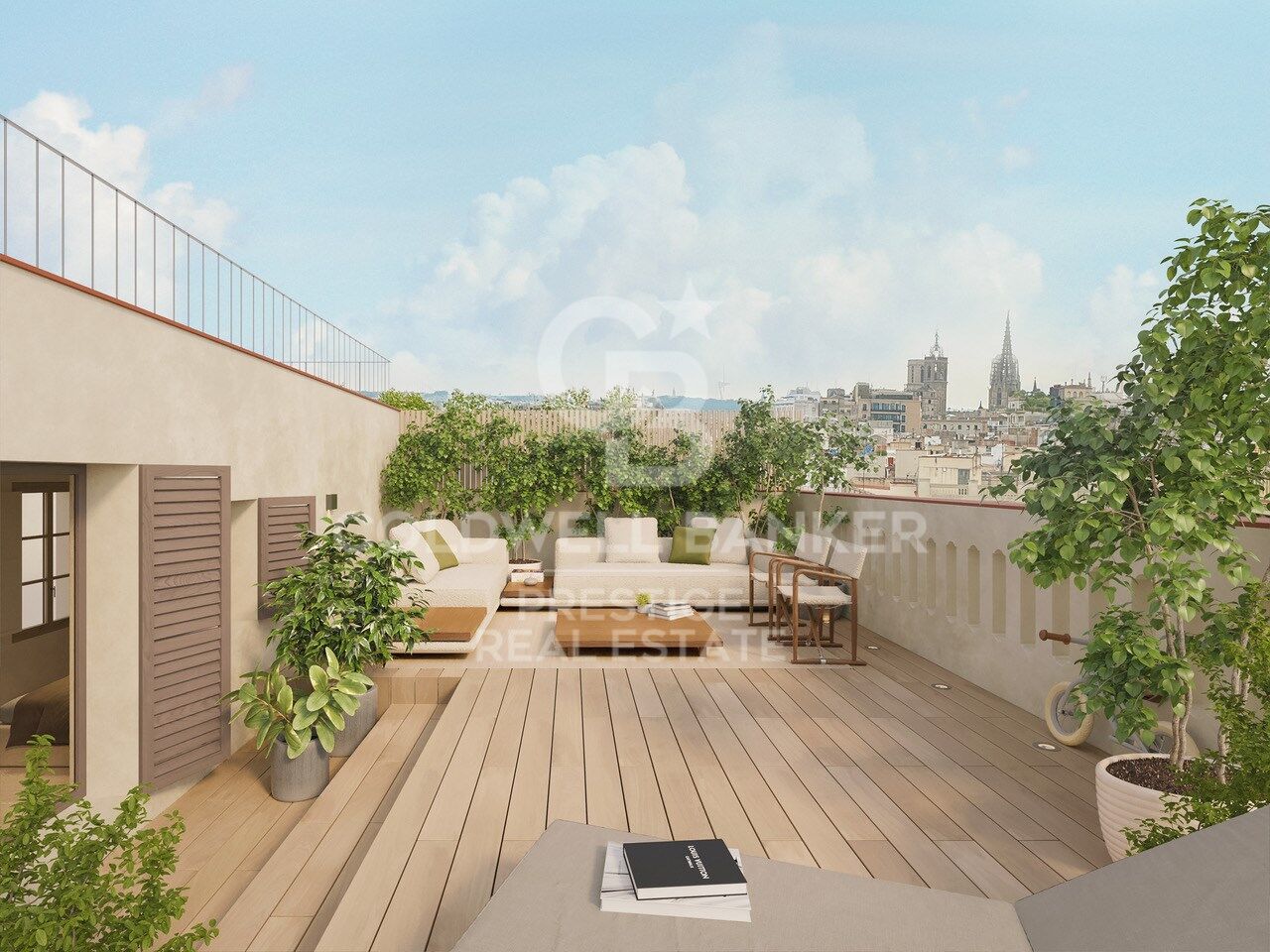Neues Penthouse mit Möbeln und zwei Terrassen in einem historischen Gebäude. El Born, Barcelona