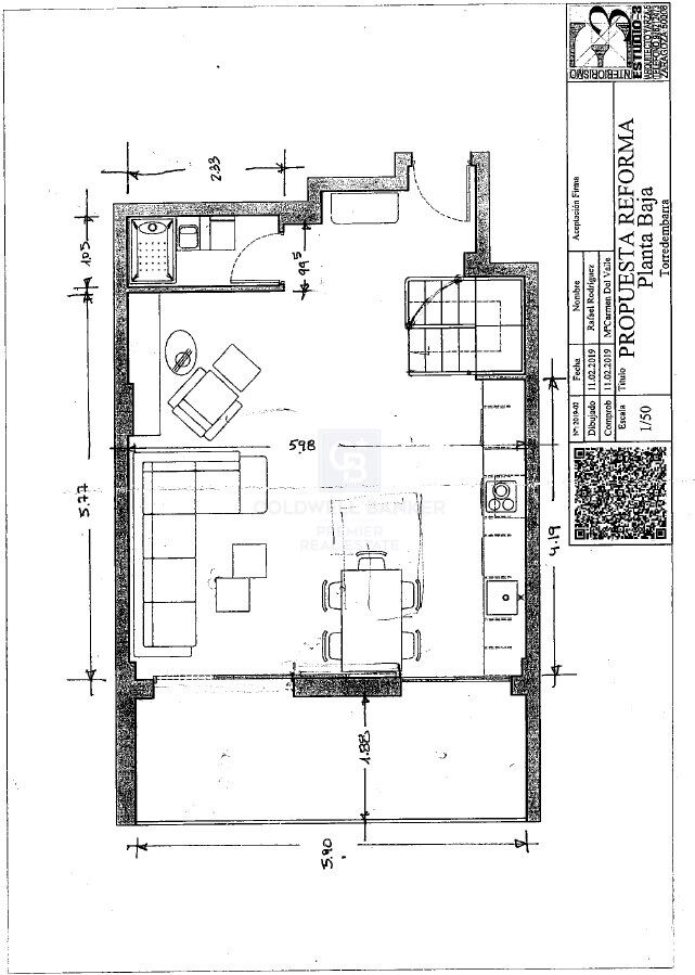 Dachgeschosswohnung in erster reihe mit meerblick in Torredembarra