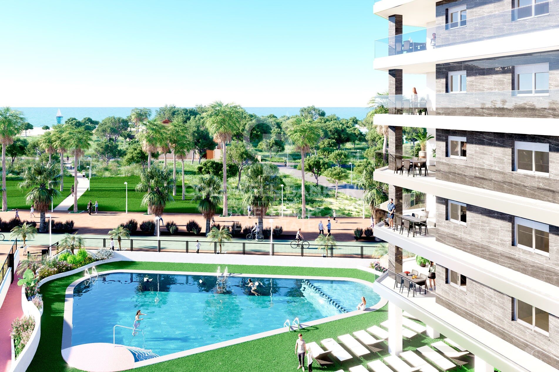 New build apartments on the beachfront in Oropesa del Mar