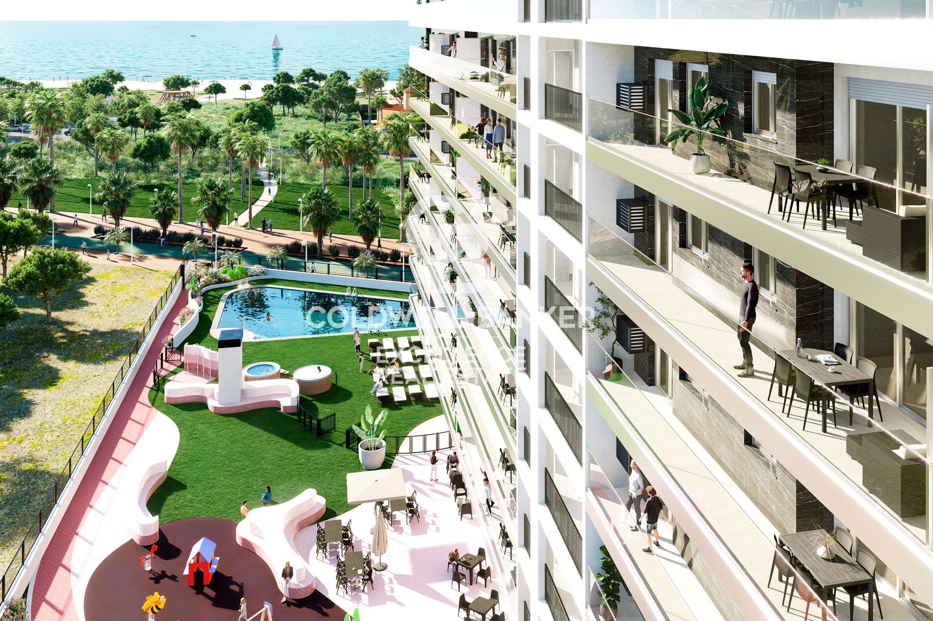 New build apartments on the beachfront in Oropesa del Mar