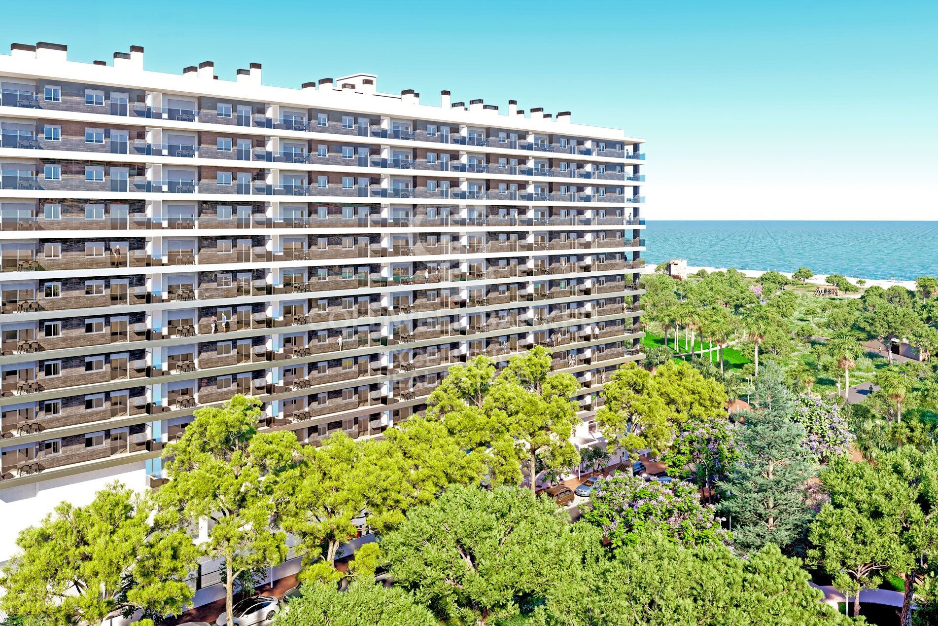 New build apartments on the beachfront in Oropesa del Mar