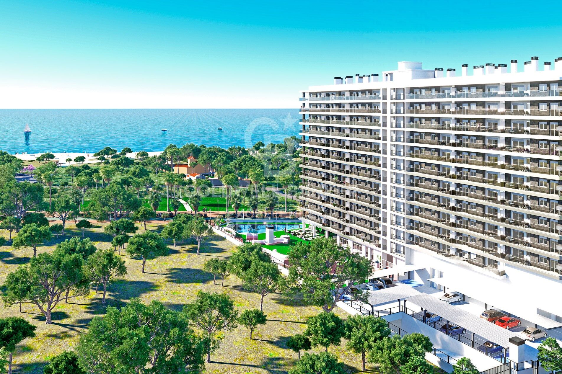 New build apartments on the beachfront in Oropesa del Mar