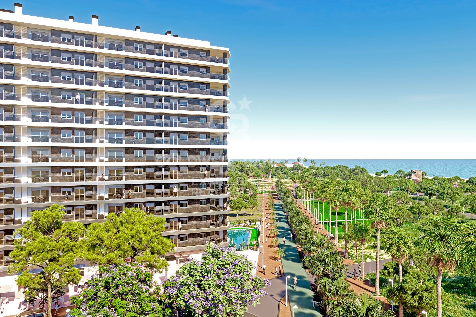 New build apartments on the beachfront in Oropesa del Mar