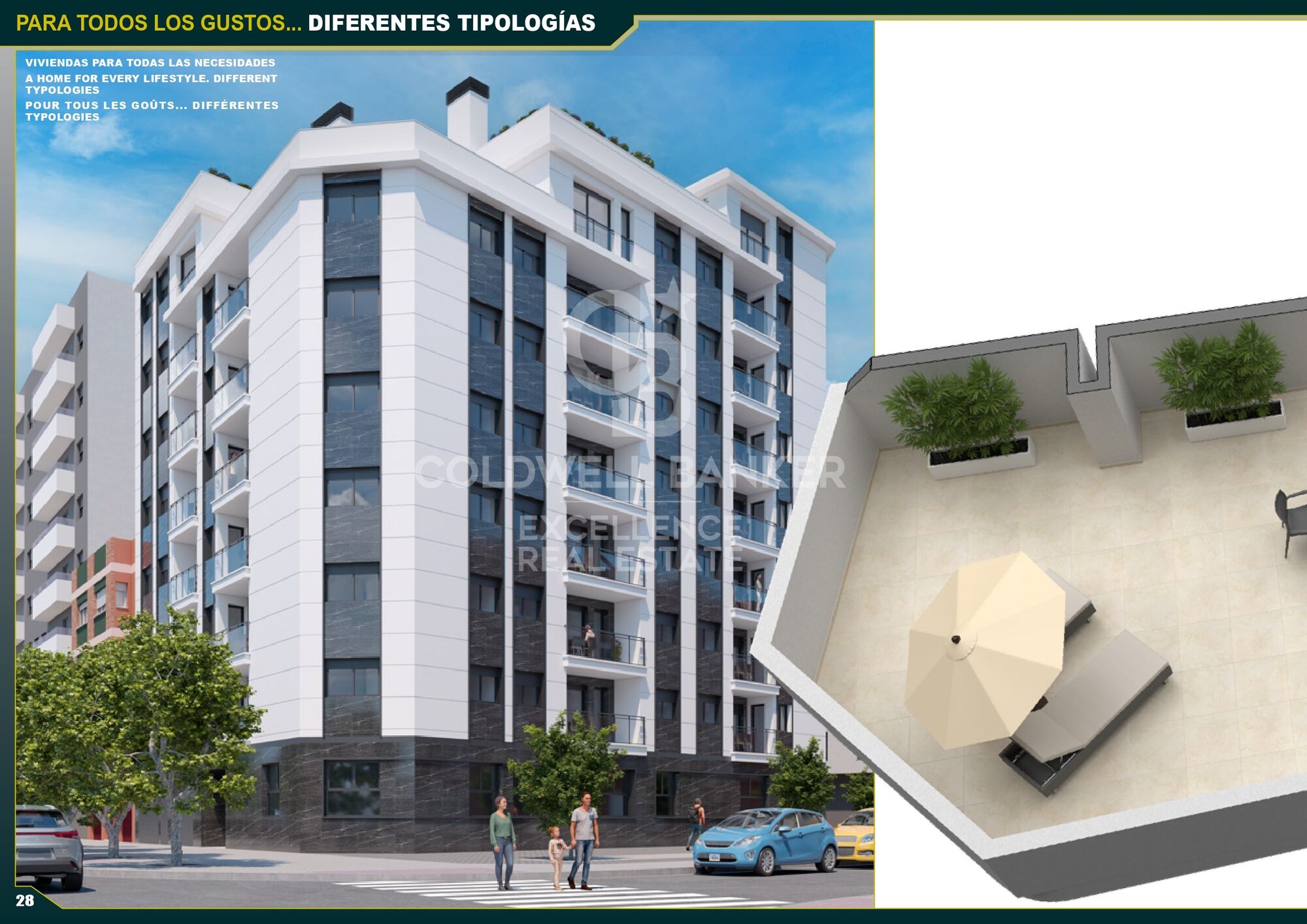 Newly built apartment in the center of Castellón with 2, 3, and 4 bedrooms.