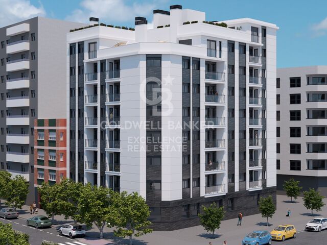 Newly built apartment in the center of Castellón with 2, 3, and 4 bedrooms.