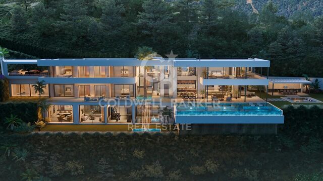 Eindrucksvolle Luxusvilla mit Panoramablick auf das Meer in El Madroñal, Benahavís