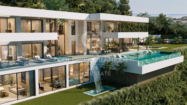 Exklusive zeitgenössische Villa mit Panoramablick in El Madroñal, Benahavís