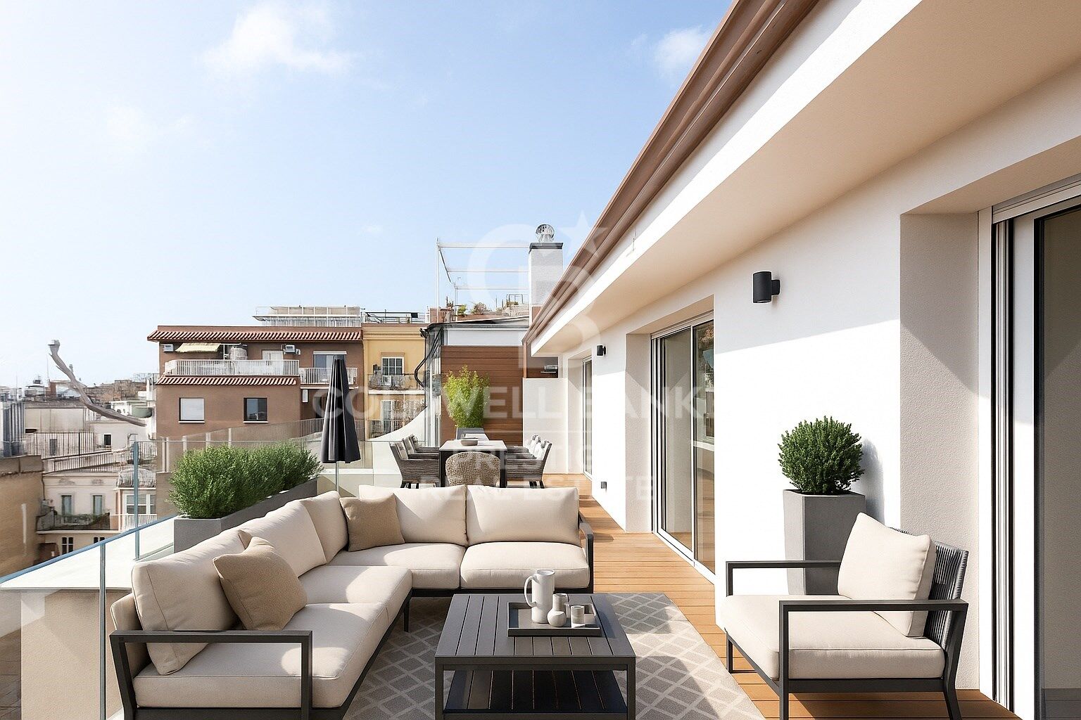 Exclusive penthouse with two terraces at living and bedroom level. Two parking spaces. 'La Dreta de l'Eixample', Barcelona