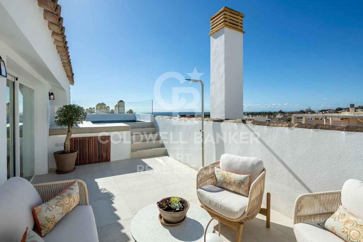 Exceptional Duplex Penthouse with Panoramic Sea and Mountain Views on Marbella's Golden Mile