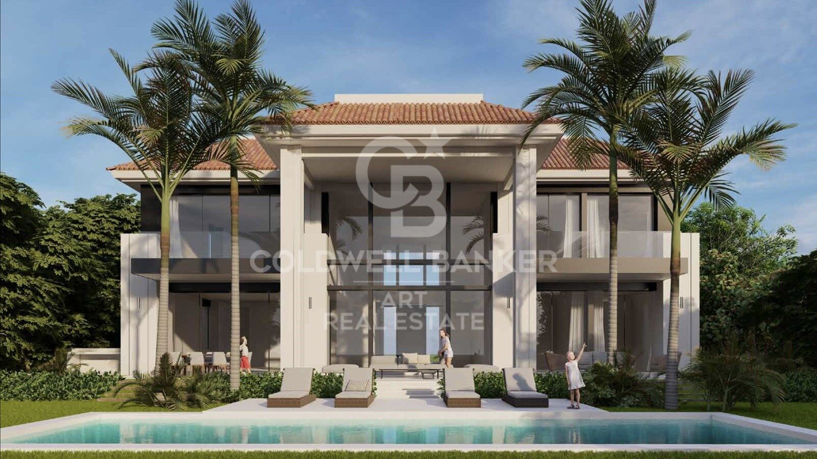 Moderne und elegante Villa mit Panoramablick auf das Meer, Rocío de Nagüeles, Marbella