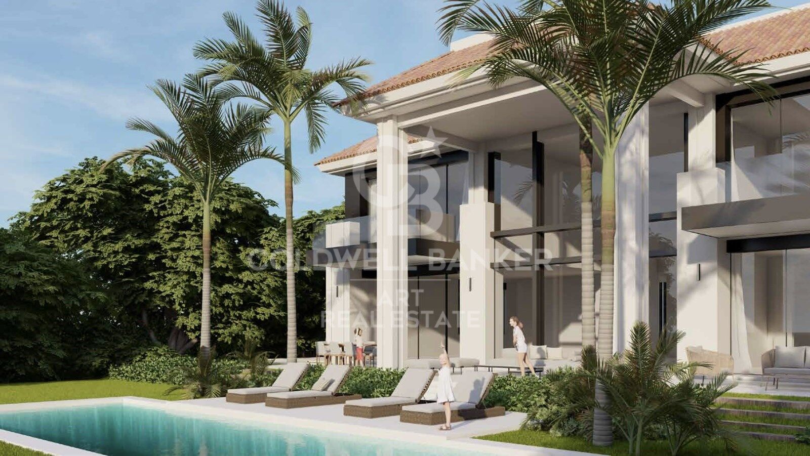 Moderne und elegante Villa mit Panoramablick auf das Meer, Rocío de Nagüeles, Marbella
