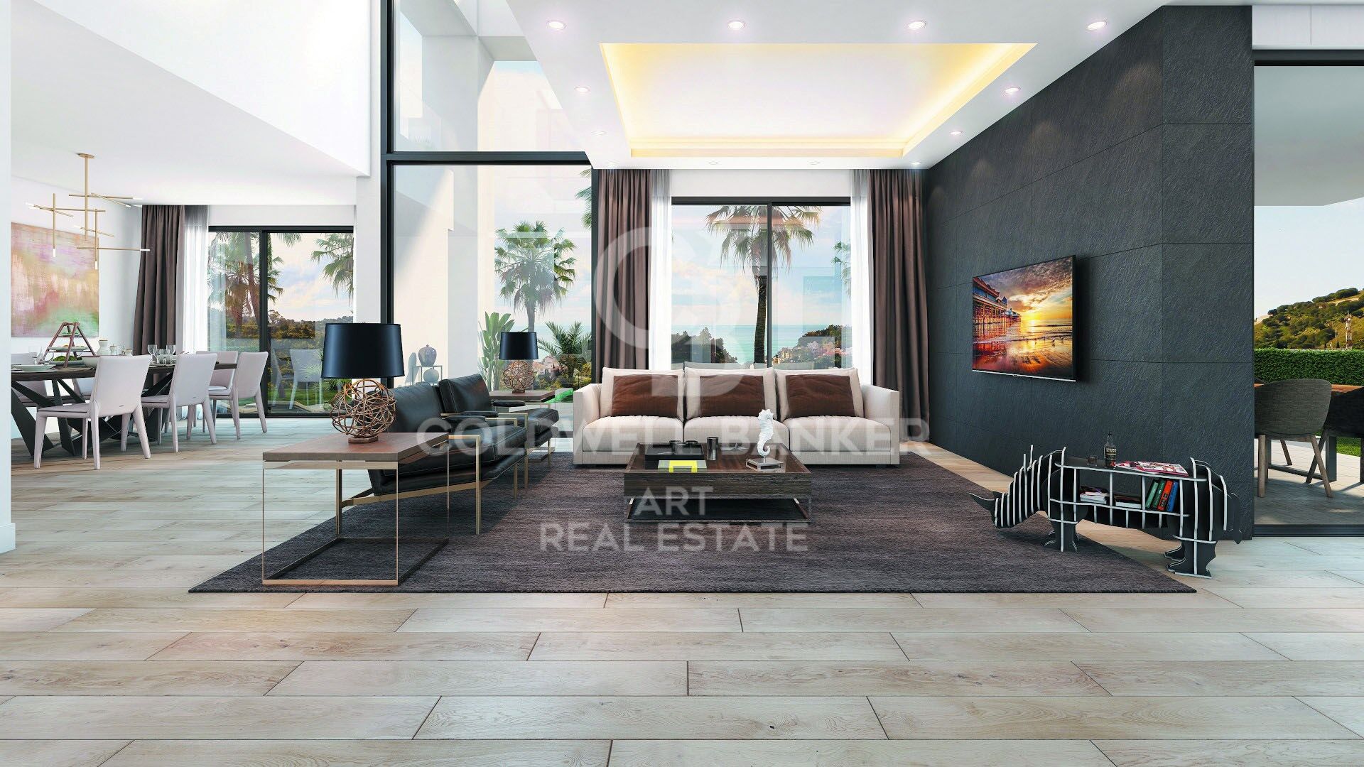 Spectacular villa located in a privileged environment overlooking the Bay of Malaga.