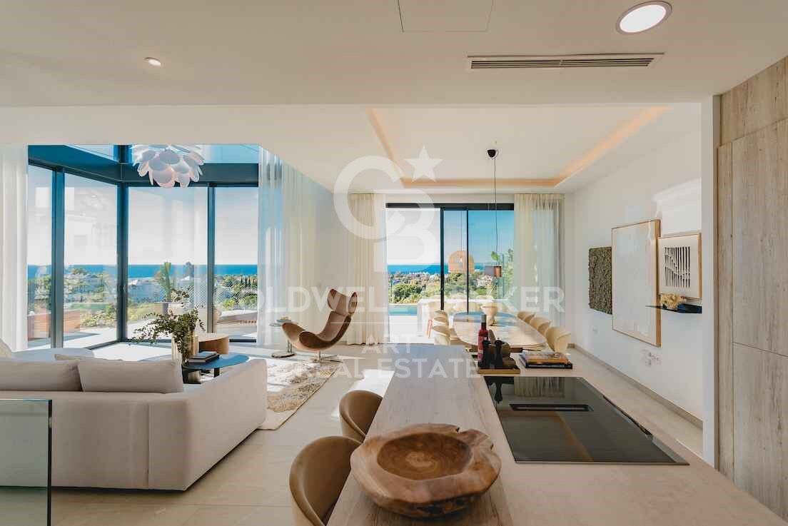 Prächtige brandneue Stadthäuser mit spektakulärem Blick in Marbella