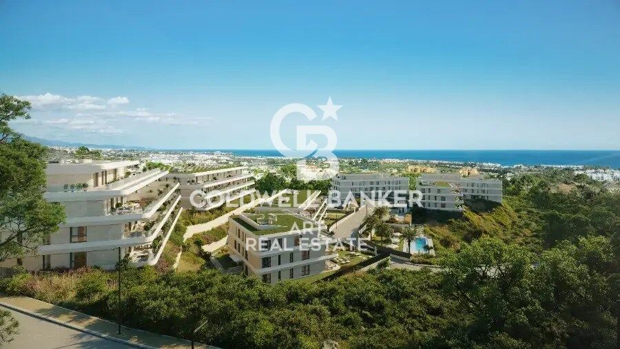 Maisons neuves dans un cadre naturel avec une vue magnifique sur la mer à Estepona