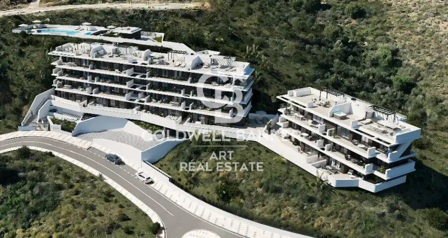Maisons neuves dans un environnement naturel avec vue sur la mer à Rincón de la Victoria