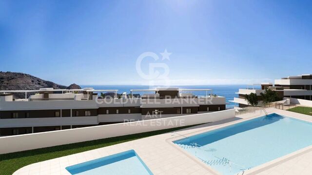 Exclusive residential complex with large terraces and sea views in Rincón de la Victoria