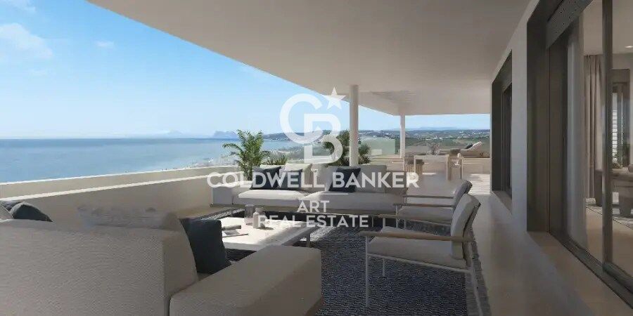 Luxury residential with large terraces and sea views in Estepona