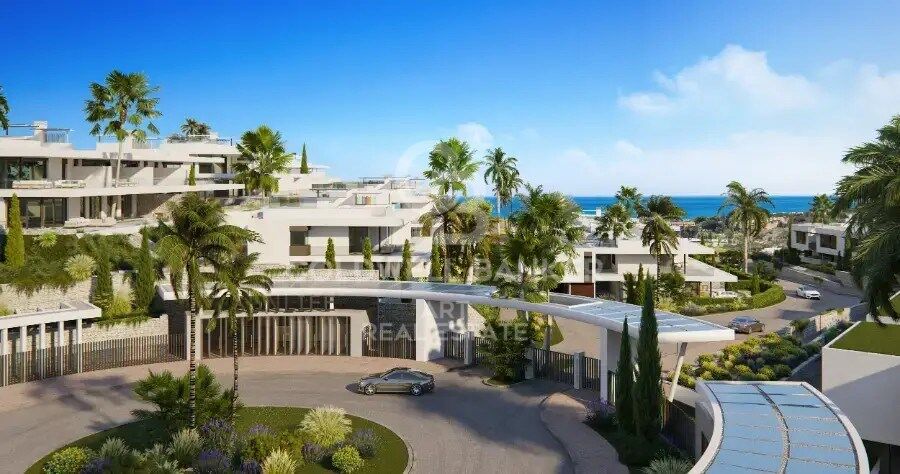 Wohnanlage bestehend aus Luxusvillen und -wohnungen in Marbella an der Costa del Sol.