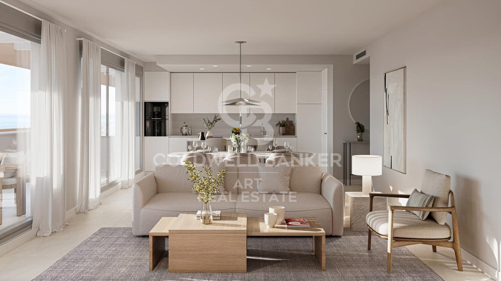 Apartamentos sobre plano con panorámicas vistas al mar ubicados en Estepona