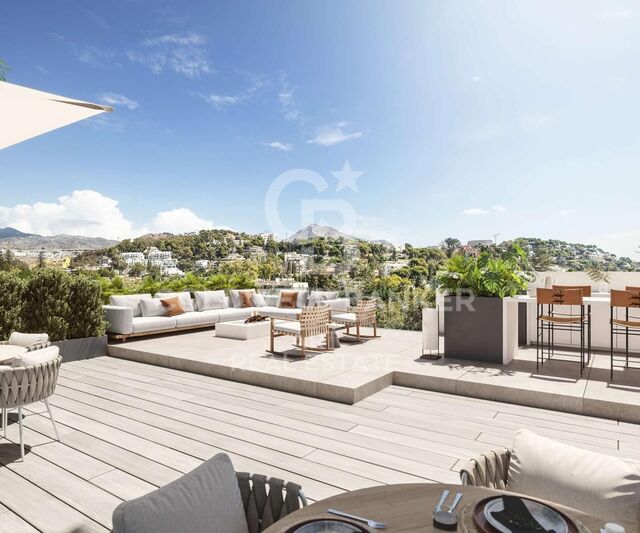 Résidences de luxe avec vue sur la mer dans l'un des quartiers les plus prestigieux de Málaga