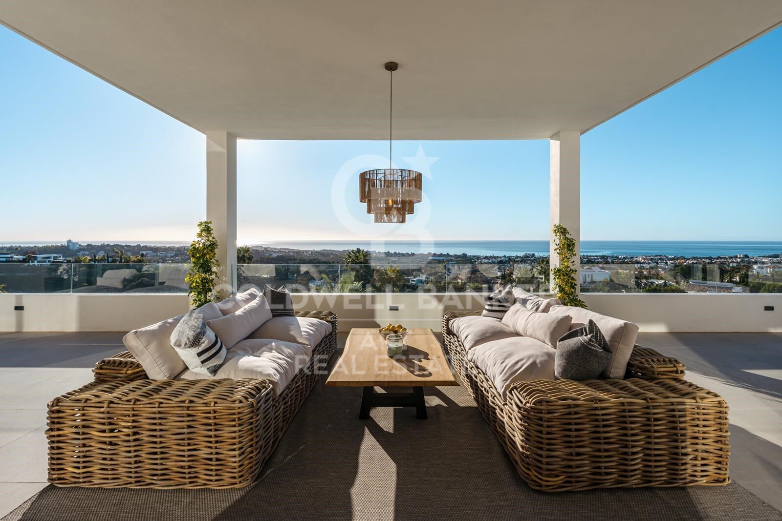 Beeindruckende Villa mit Panoramablick auf das Meer in Los Flamingos, Benahavís