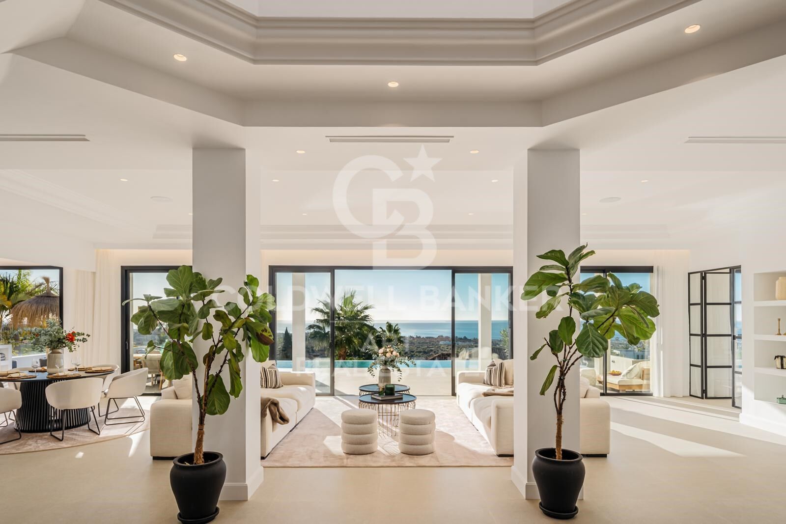 Beeindruckende Villa mit Panoramablick auf das Meer in Los Flamingos, Benahavís