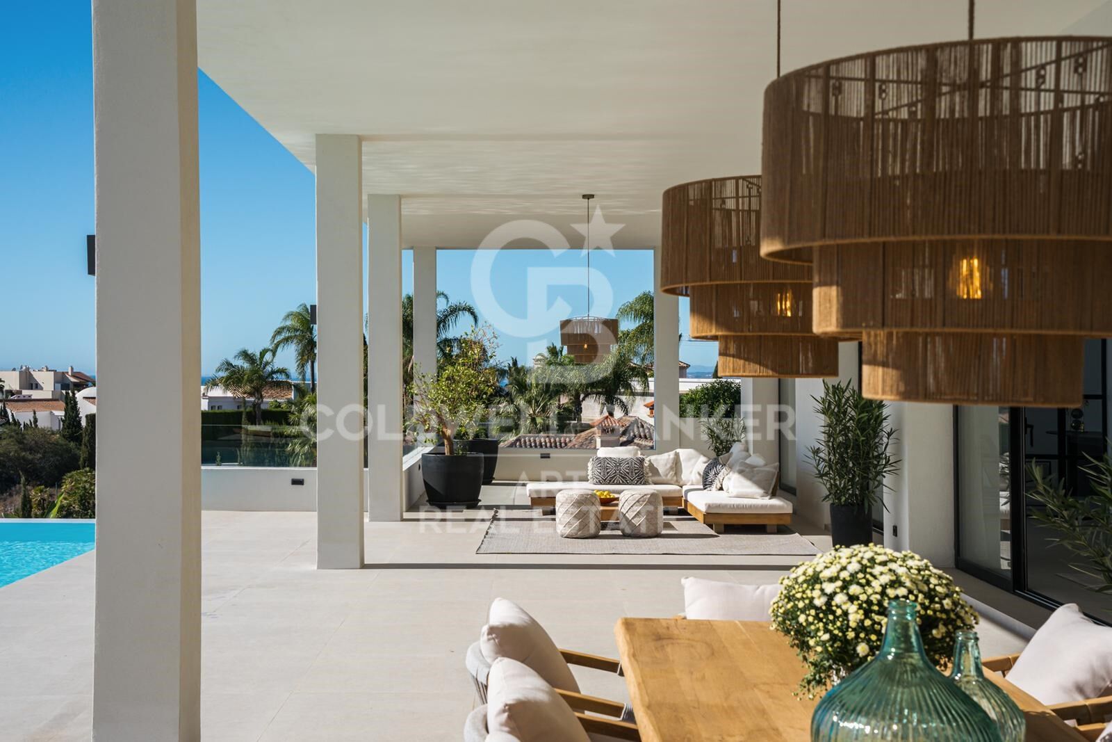Beeindruckende Villa mit Panoramablick auf das Meer in Los Flamingos, Benahavís