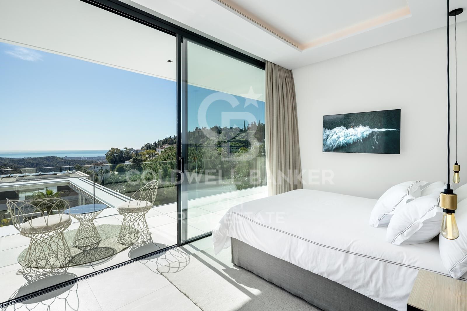 Zeitgenössische Luxusvilla mit Meerblick in El Madroñal, Benahavís