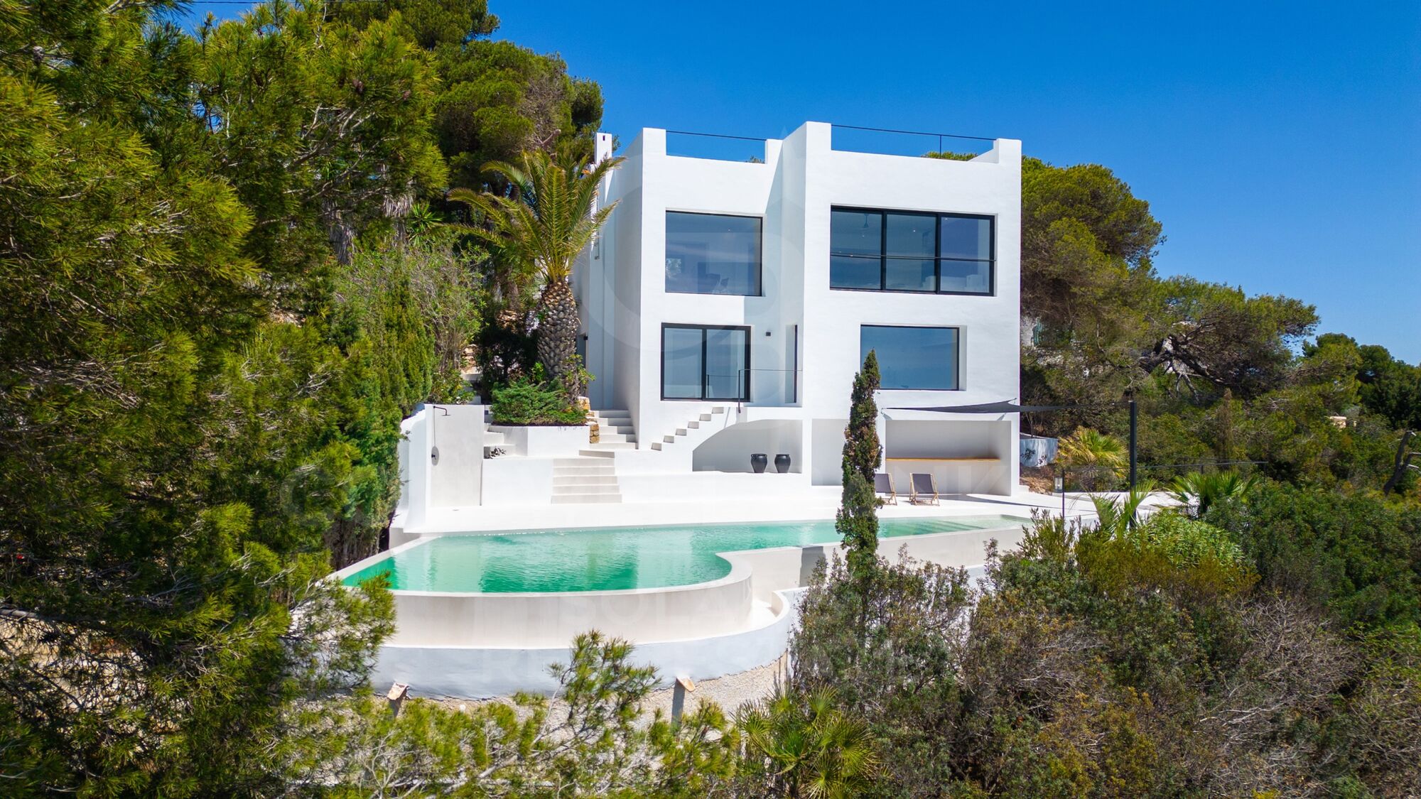 Villa Caleta - Ibicenco-Style with Panoramic Mediterranean Sea Views